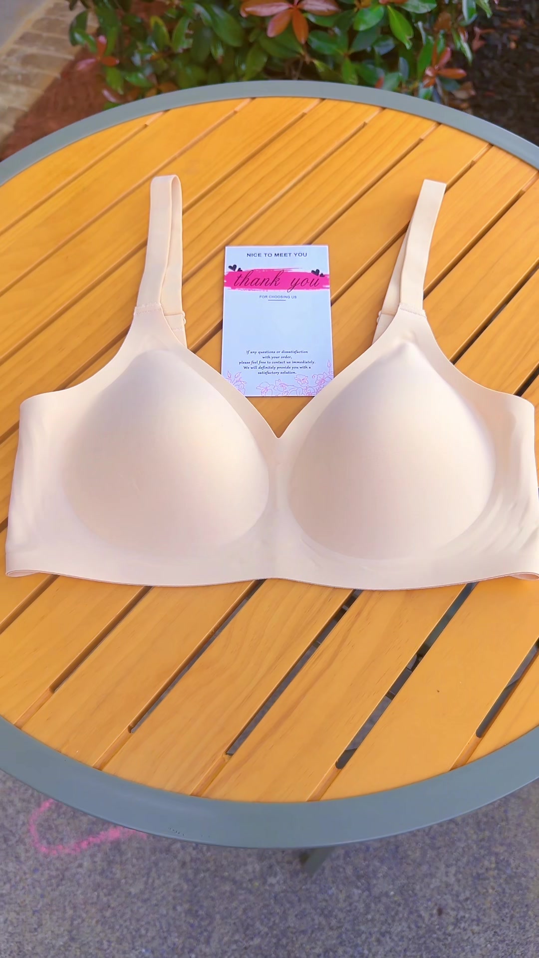 TikTok post by @renukakarki364 for Werena. Caption reads: Werena Seamless Jelly Wireless Bras for Women....