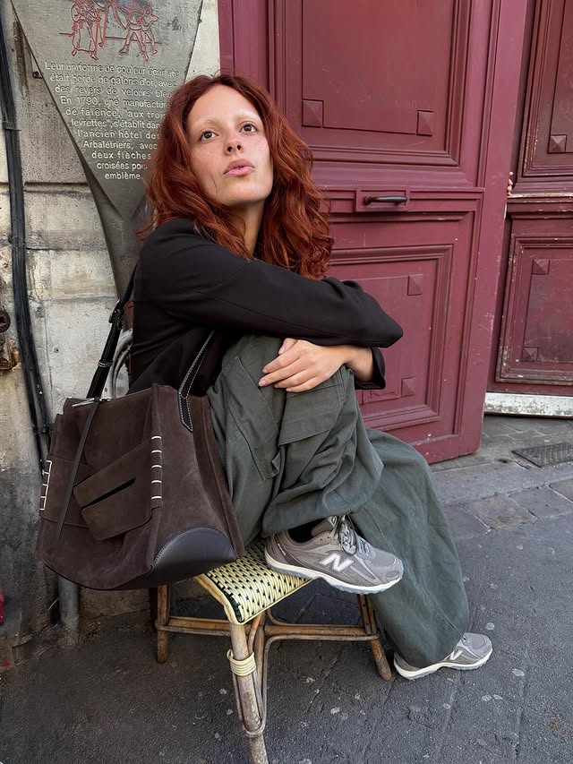 Instagram post by @mariegaguech for Courir. Caption reads: Sunny Paris feels so freaking good @courir....