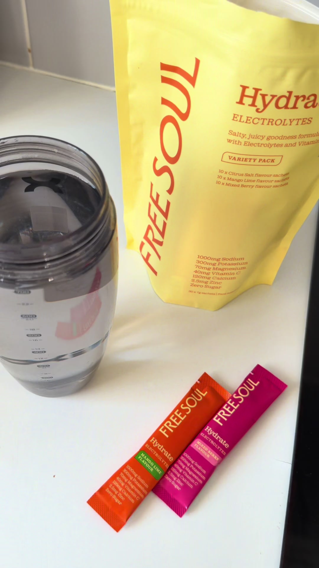 TikTok post by @leo_the_explorer6 for Free Soul. Caption reads: Must have! @Free Soul #electrolytes....