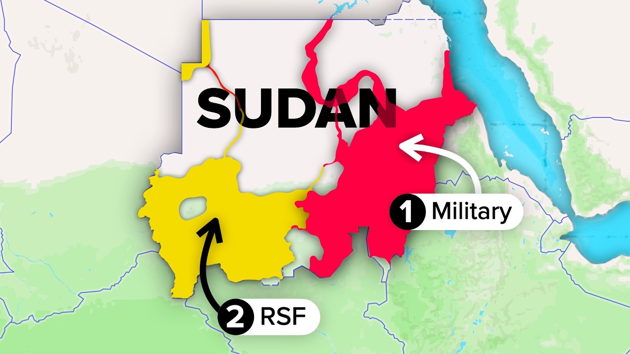 YouTube post by @TLDRnewsGLOBAL for The Guardian. Caption reads: Why Sudan’s Partition Now Looks Inevitable.