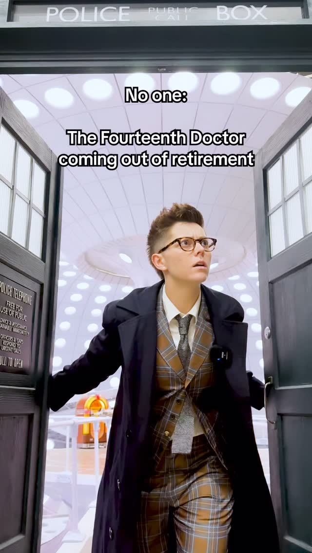 Instagram post by @christeldeeofficial for Doctor Who. Caption reads: [...] life. Didn’t stick 🤪 Thank you....