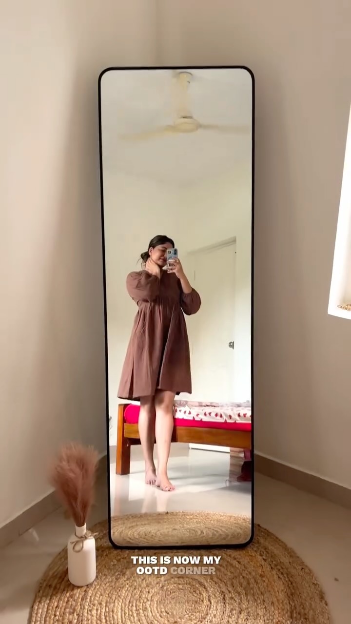 Instagram post by @aparnnapremraj for The Artment. Caption reads: The beautiful full sized mirror from @theartment....