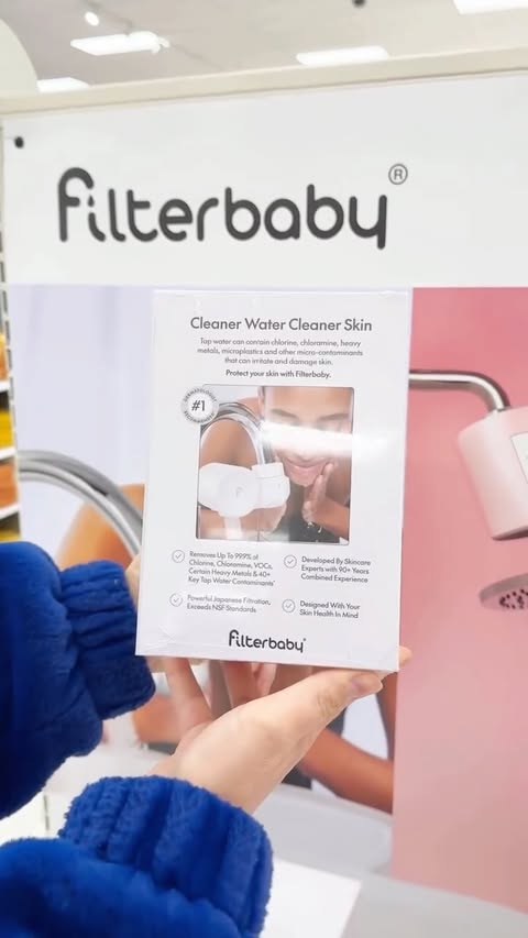 Instagram post by @daisy.diarys for Filterbaby. Caption reads: [...] out it was my tap water all along.....