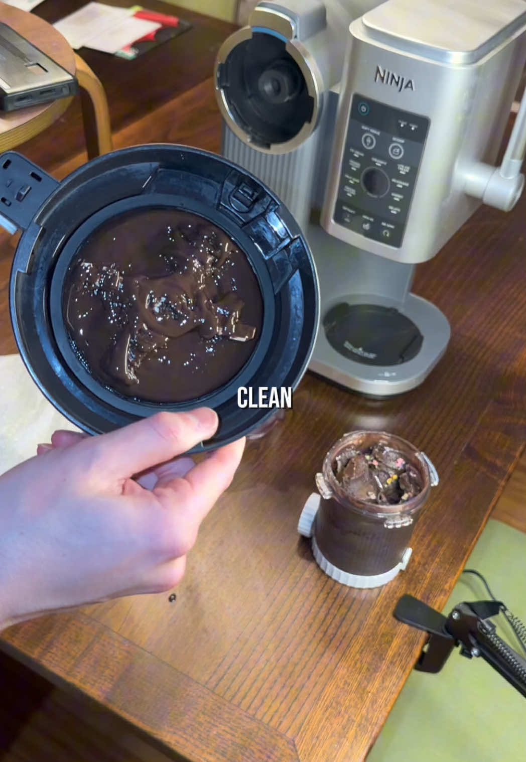 TikTok post by @fitnessproductfinder for Ninja Kitchen. Caption reads: Take this as your sign to clean your @Ninja....