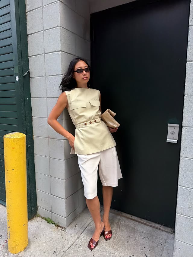 Instagram post by @judyxkam for ALDO Shoes. Caption reads: Summer forecast: big bangles, micro wedges, orange....