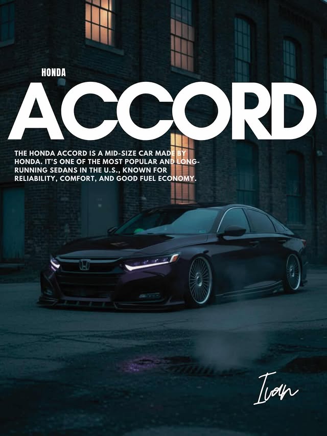 Instagram post by @accordsociety for HIREV SPORTS. Caption reads: Sponsored ad🎬🎬 - - - - - - - #honda #accord....