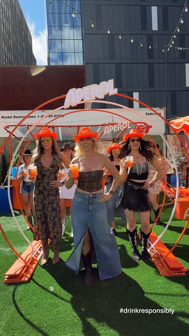 Instagram post by @katrinaolson for Aperol Spritz. Caption reads: When the @aperolspritzofficial spritz hits for....