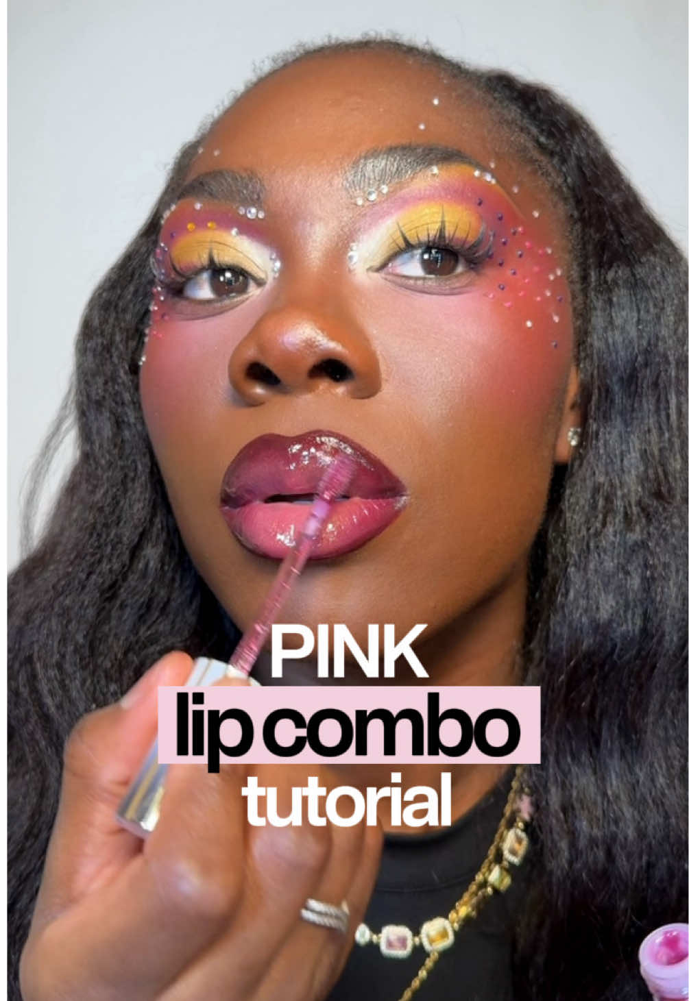 TikTok post by an influencer for Benefit Cosmetics. Caption reads: [...] lip liner in “shade” @Benefit Cosmetics UK....