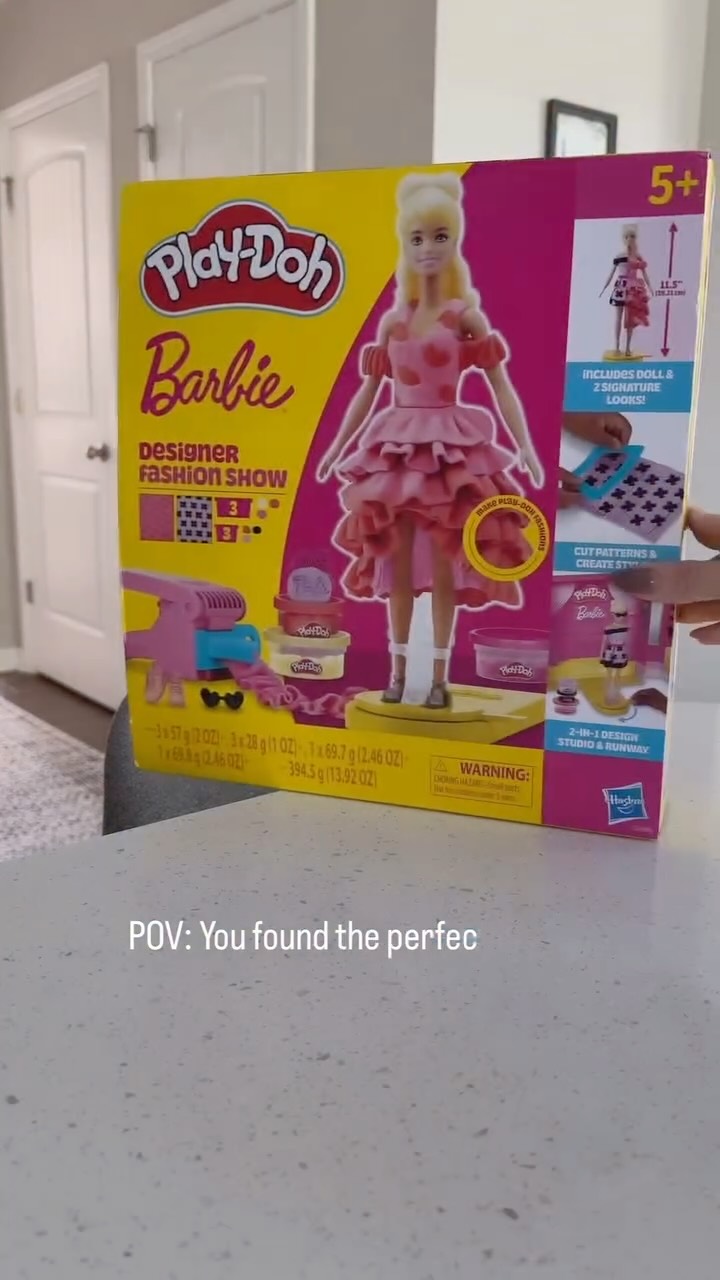 Instagram post by @bright_little_brains for Play-Doh. Caption reads: ✨ Comment DRESS below to get a direct link to this....