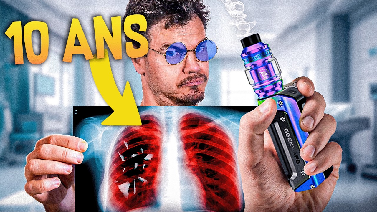YouTube post by @poissonfecond42 for Odoo. Caption reads: 10 Ans à Fumer la Clope Électronique : ÇA FAIT....