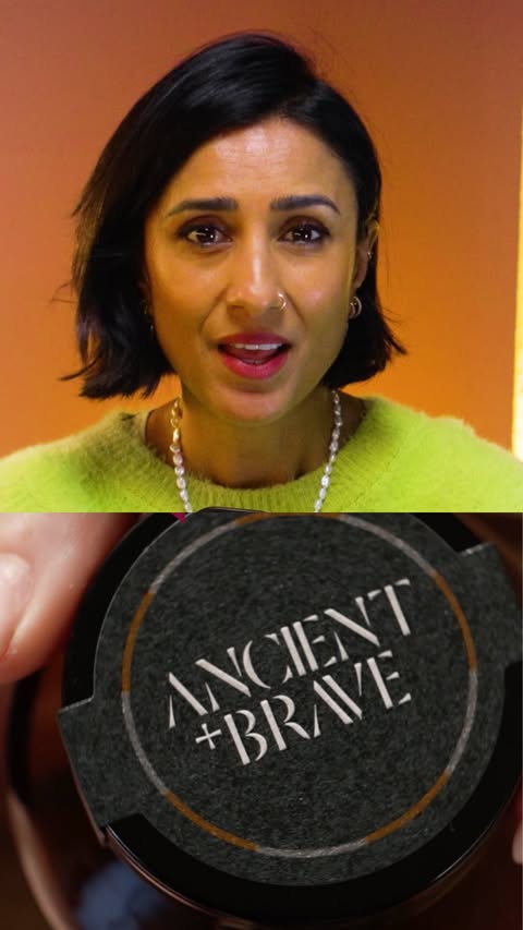 Instagram post by @itsanitarani for Ancient + Brave. Caption reads: Having the support of @ancientandbrave in bringing....