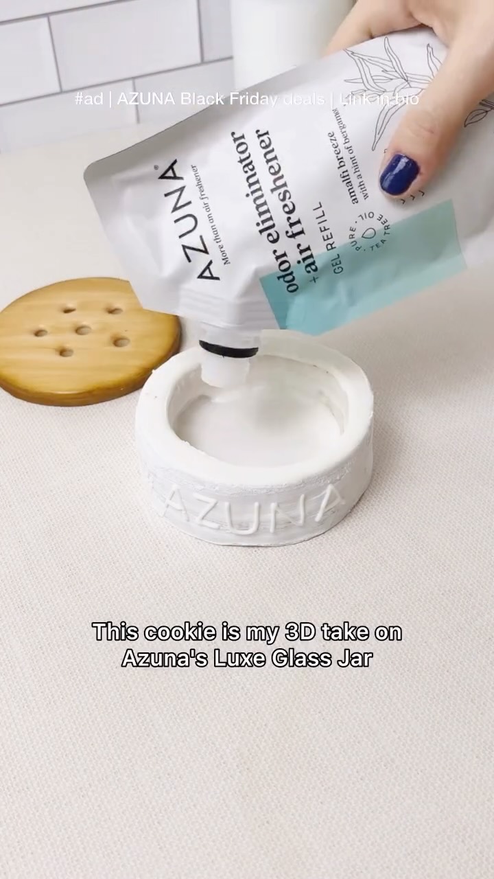 Instagram post by @mikandcookiesco for Azuna. Caption reads: #ad Azuna’s Black Friday deals are now live, [...].