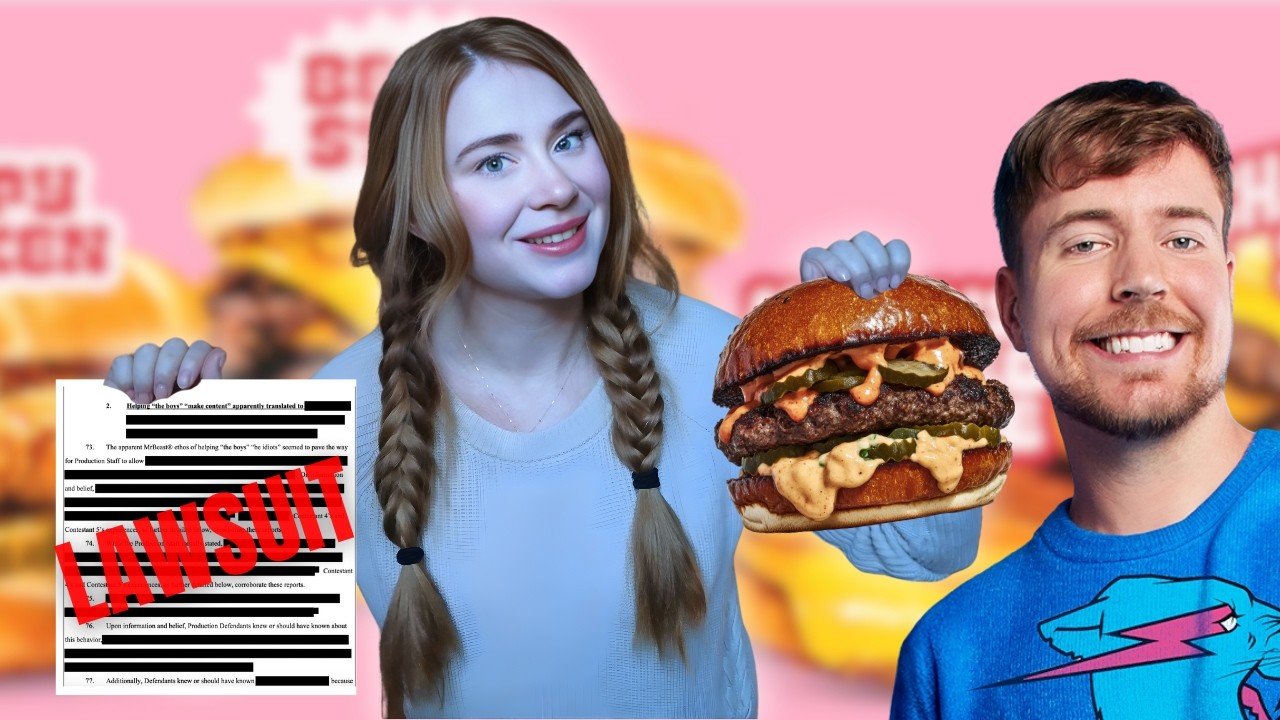 YouTube post by @hootshootman for Lingopie. Caption reads: MrBeast's Crumbling Food Empire.