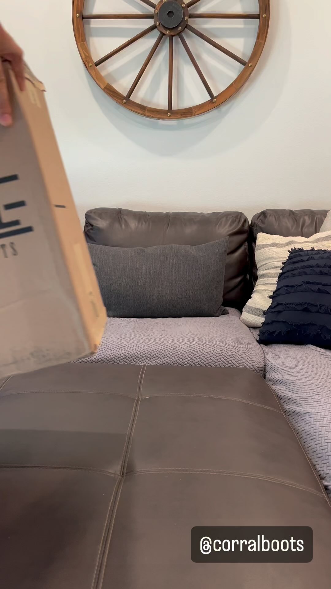 Instagram post by @bianchi49er for Corral Boots. Caption reads: New boot goofin with @corralboots! These are the....