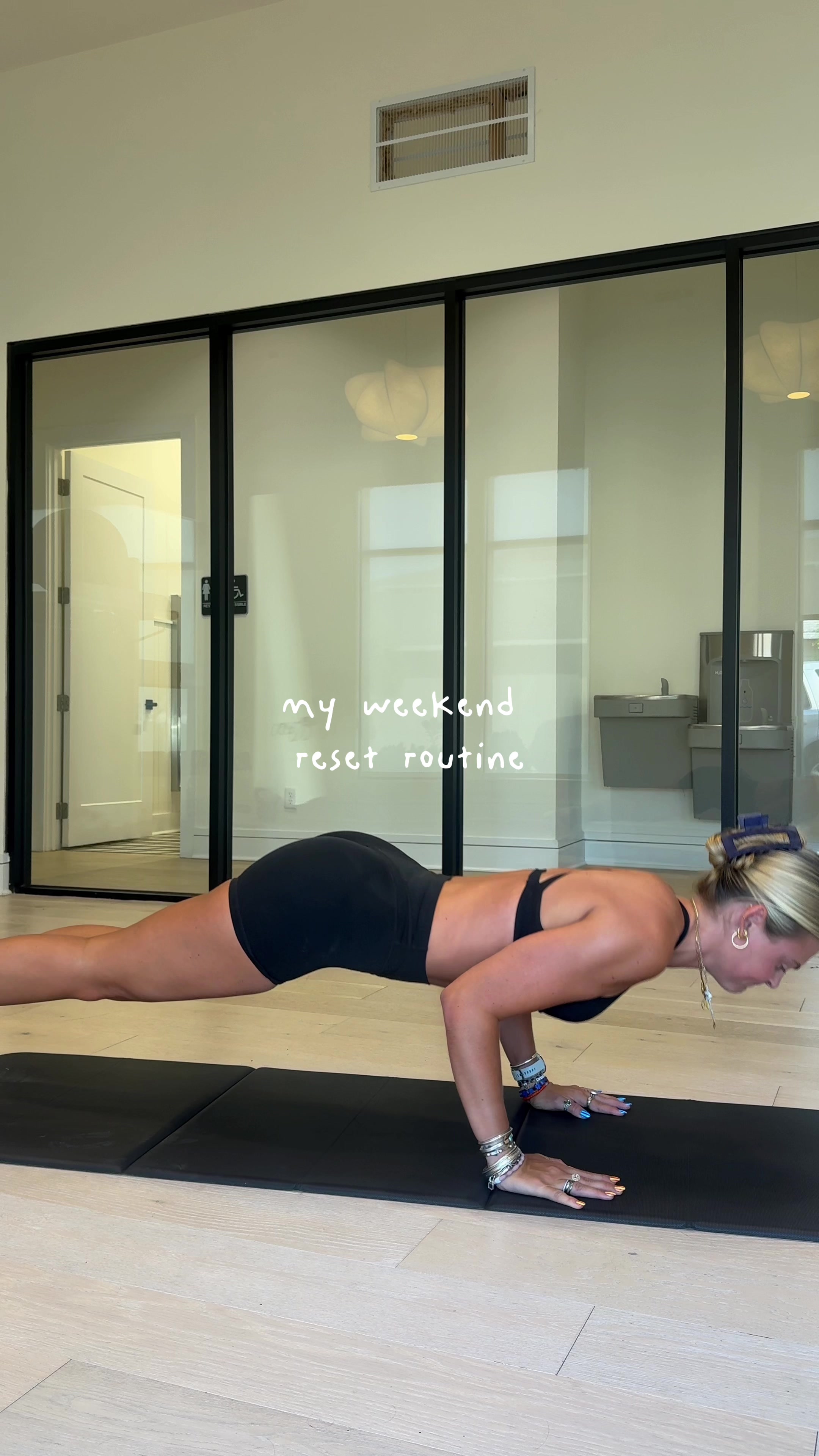 TikTok post by @rainbowsunshineandclover for Little Leaf Farms. Caption reads: weekend reset routine day vlog 🌞🤸🏼‍♀️🥗 ft. the....