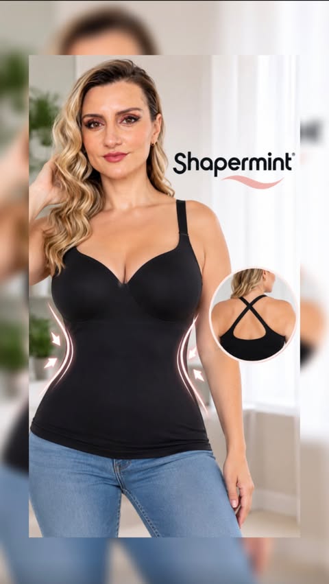 Instagram post by @dileks_journal for Shapermint. Caption reads: #ad @shapermint One cami. Total comfort. 🤍 This....