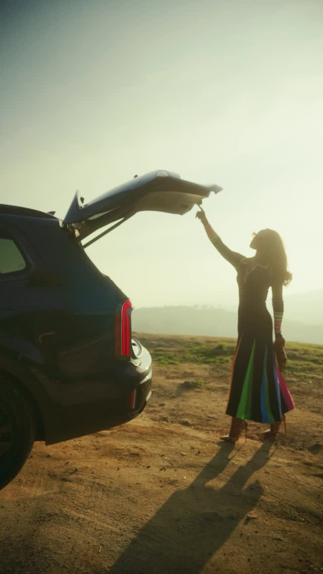 Instagram post by @fashionablyjetlagged for Kia. Caption reads: #ad Power dressed in luxury. The 2025 Kia....