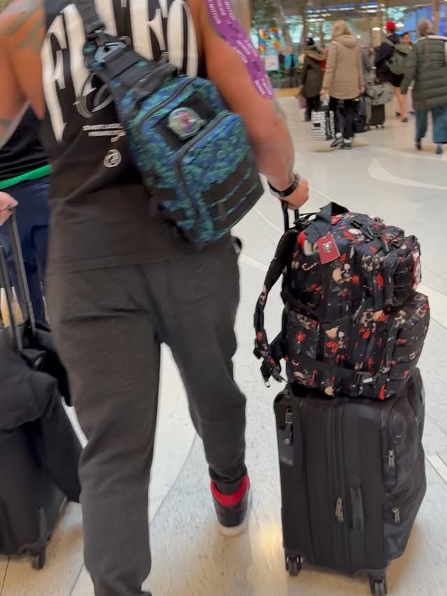 Instagram post by @official_deimos for WOLFpak. Caption reads: [...] travel during the holidays then with my....