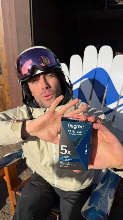 Instagram post by @vito_9999 for Degree. Caption reads: Putting the new @degree Clinical 5X antiperspirant....