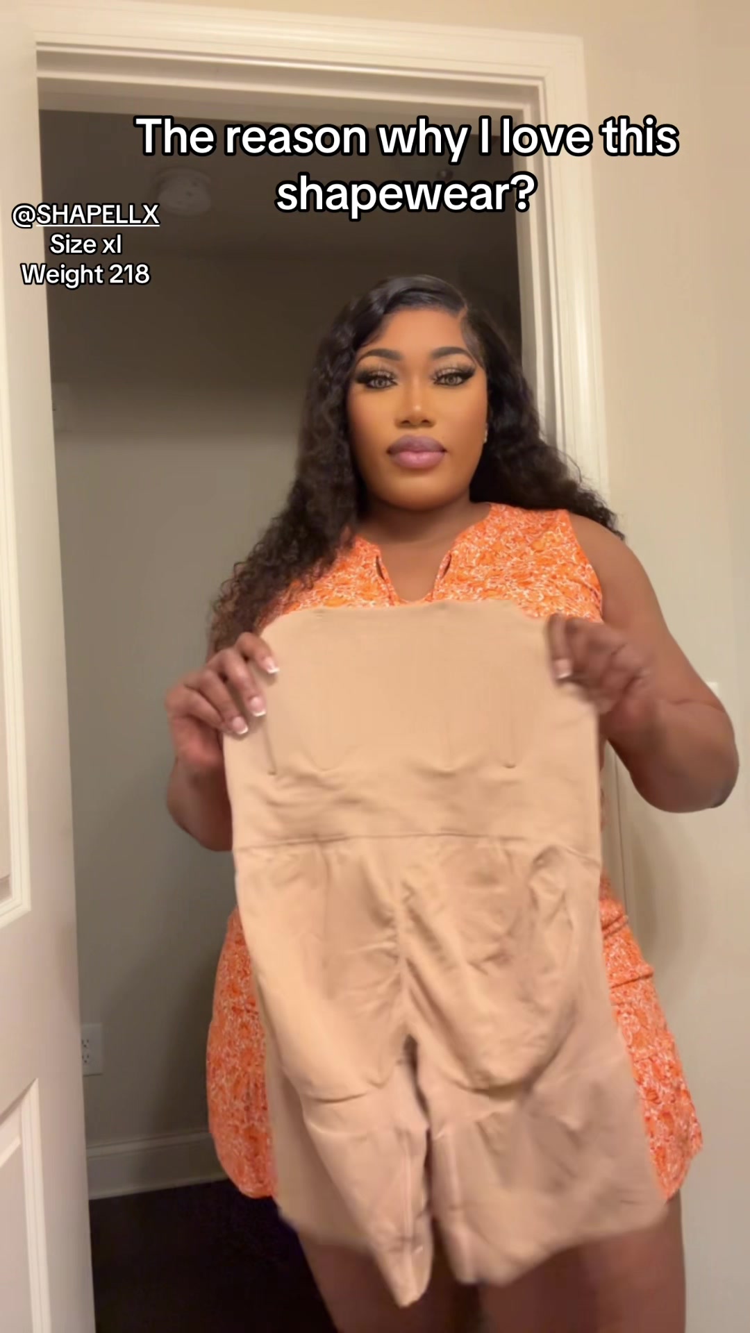 TikTok post by @shopwitlusciousllc for Shapellx. Caption reads: #creatorsearchinsights #shapellx #shapewear....