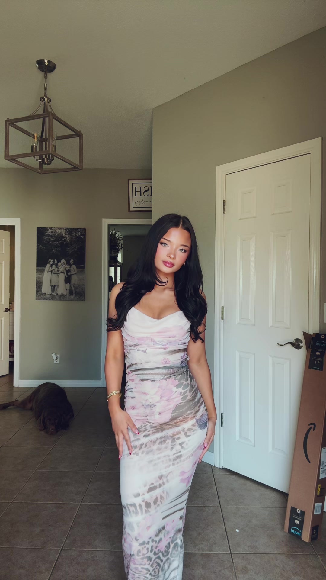 TikTok post by @wetchickenpapisauce for Tiger Mist. Caption reads: [...] to be on the beach in this dress asap@Tiger....