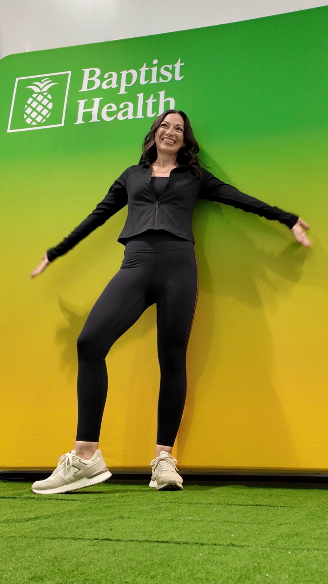 Instagram post by @itsdeenalang for Baptist Health. Caption reads: The average stroke victim loses 2 MILLION brain....