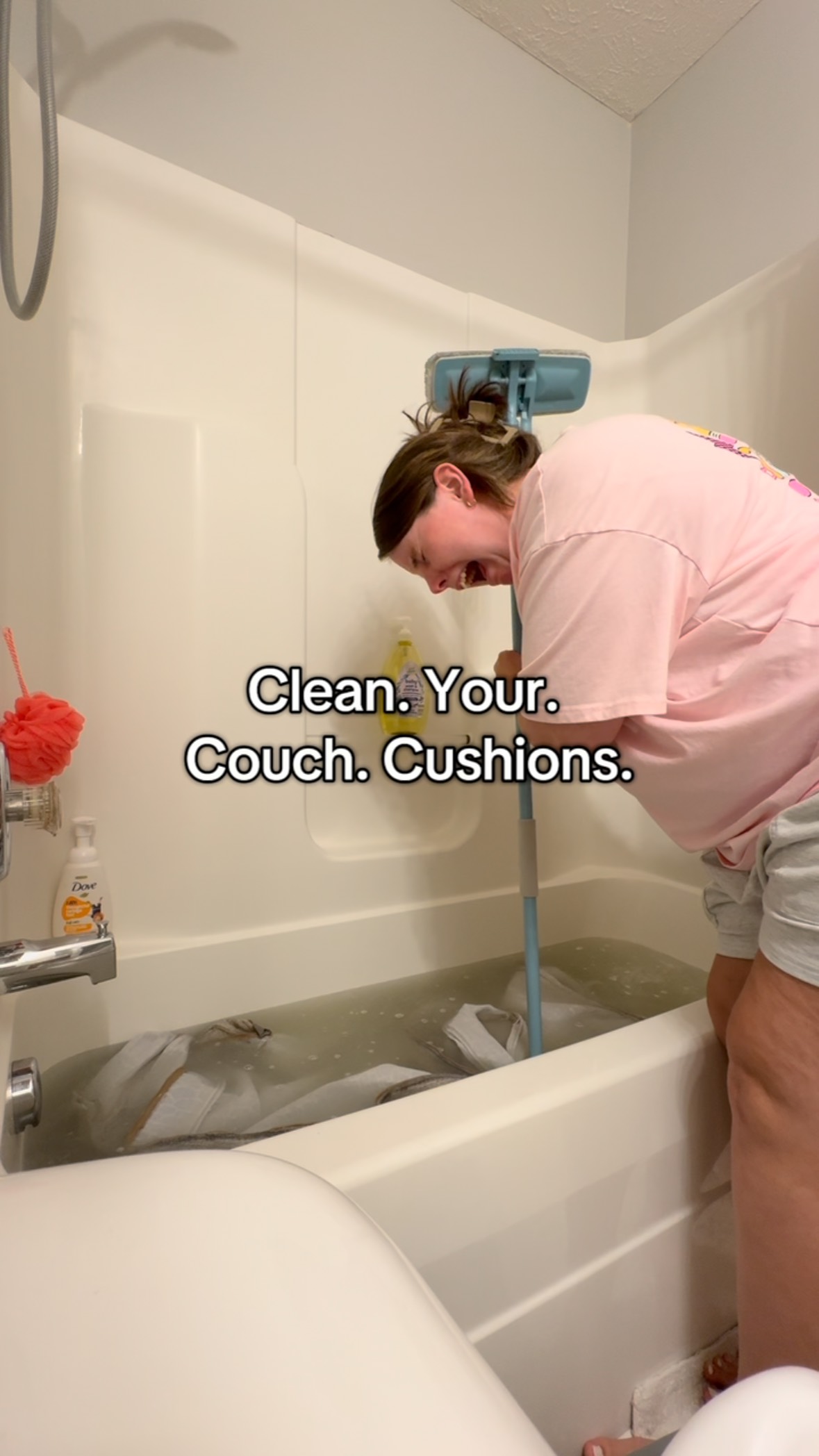 Instagram post by @songm.watson for Esembly Baby. Caption reads: S/o @esembly laundry powder for getting these....