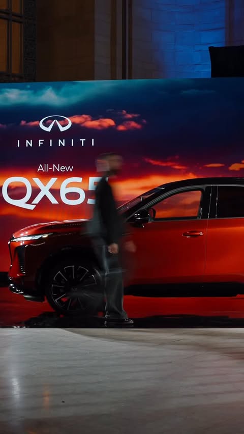 Instagram post by @infinitiusa for iHeartRadio. Caption reads: INFINITI unveiled the first-ever QX65 right in the....