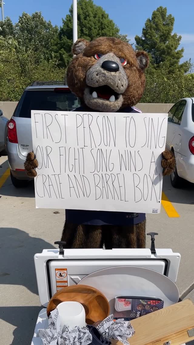 Instagram post by @therealstaley for Crate and Barrel. Caption reads: Some of you need to brush up on our fight song 🤨.