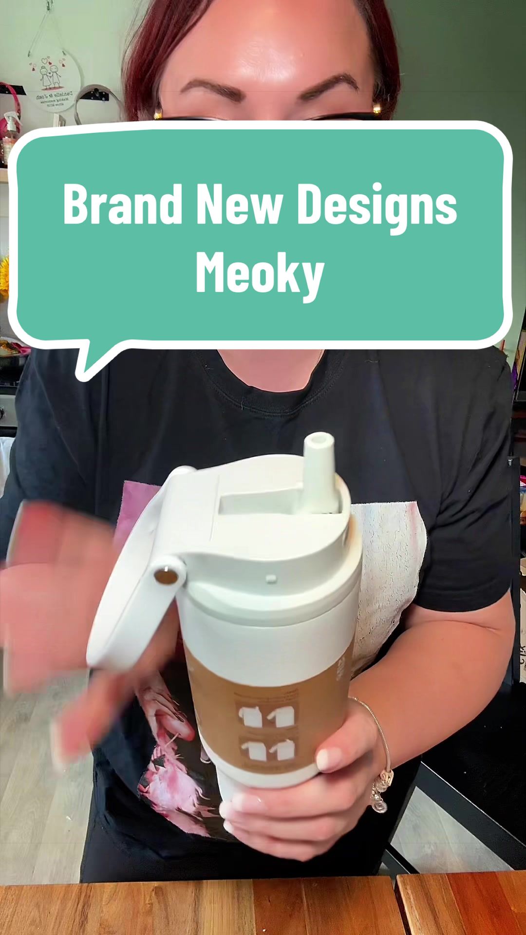 TikTok post by @sudsandruby for Meoky Cup. Caption reads: These are so smart 🙌🏻💕✨ @MEOKY official #meoky....