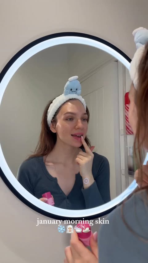 Instagram post by @blueusual for La Roche-Posay. Caption reads: January skin routine ☃️🤍✨

products:
@ceraveuki....