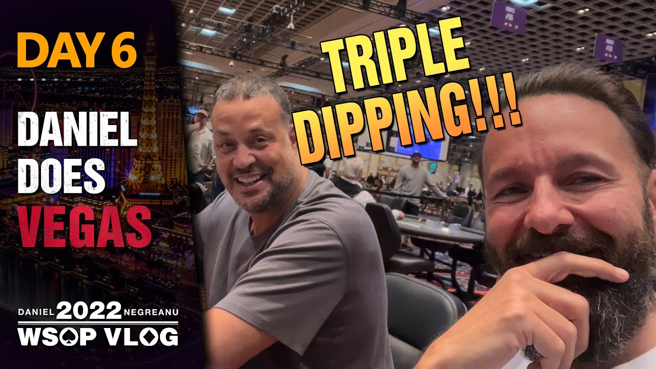 YouTube post by @dnegspoker for Contenders Clothing. Caption reads: WARNING: Poker DRAMA and TRIPLE DIPPING! - 2022....