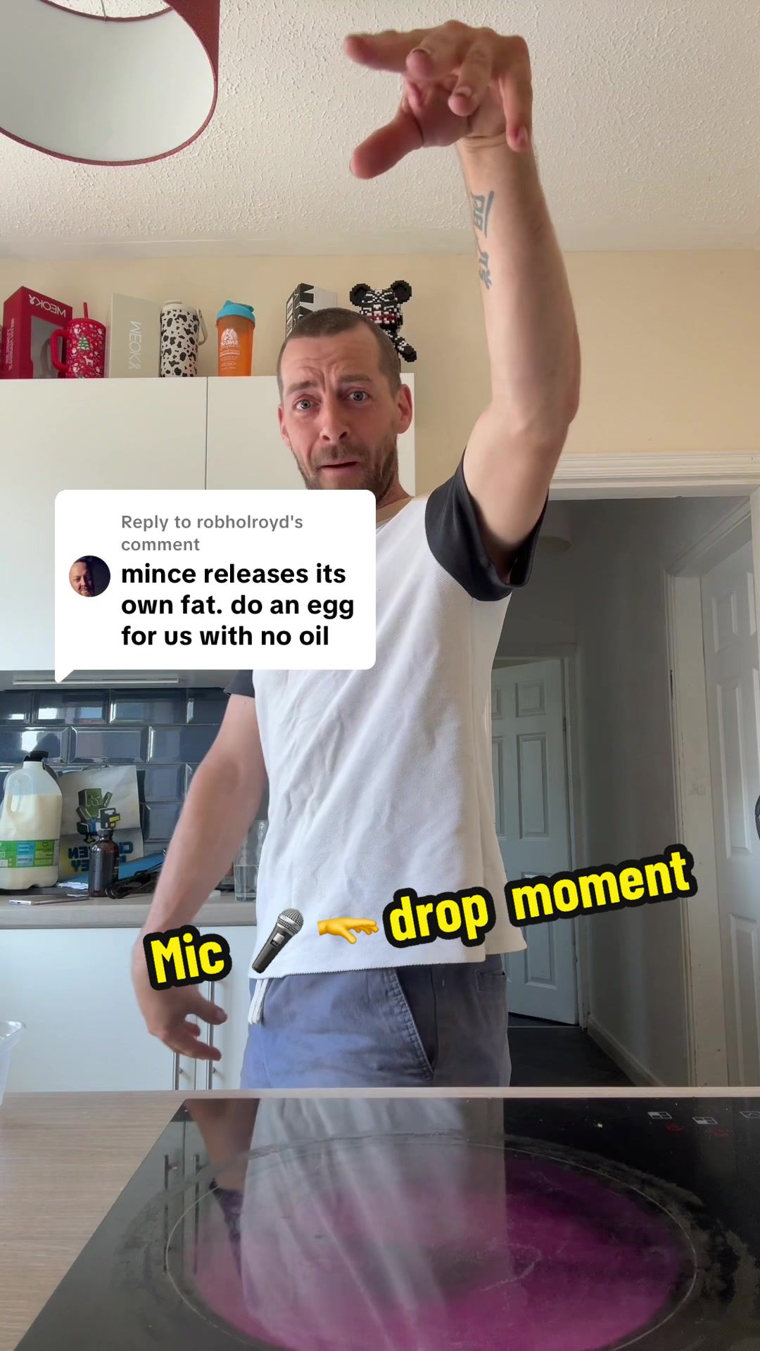 TikTok post by @thelegendarynutjob for kitchenglora. Caption reads: [...] #thelegendarynutjob🤪 #micdrop @kitchenglora....
