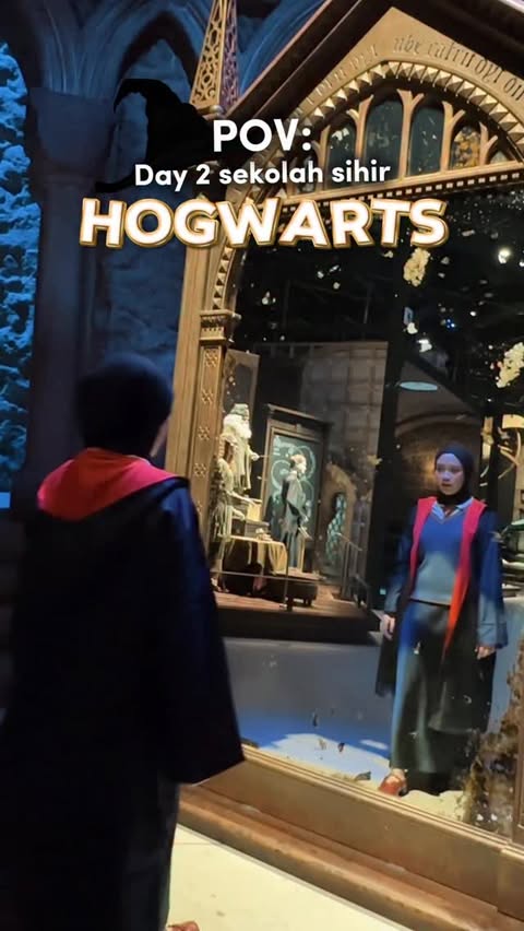 Instagram post by @ulfaalhanif for Harry Potter. Caption reads: DAY2 sekolah sihir di Hogwarts🪄
📍The Making of....
