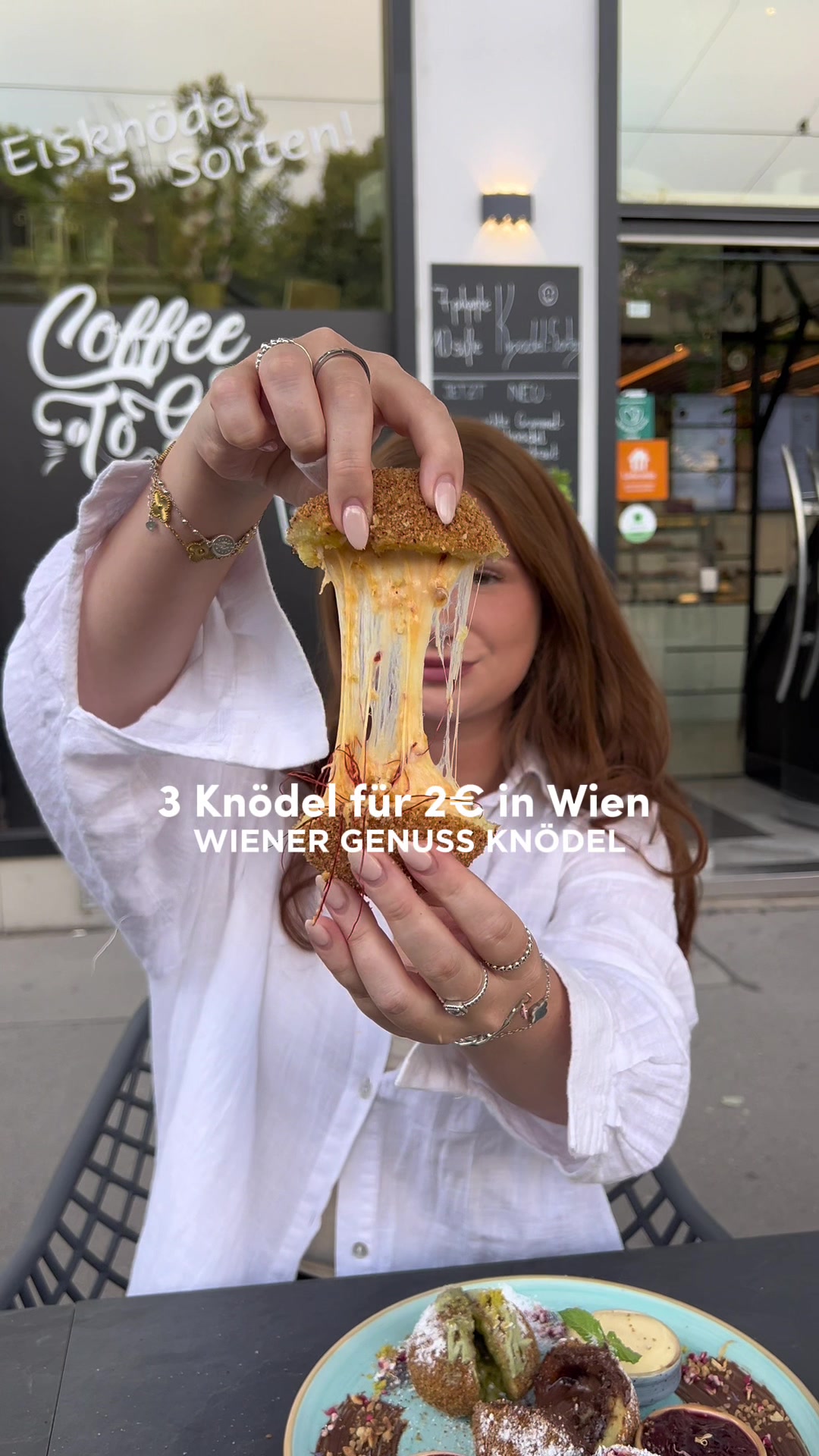 TikTok post by @tastyfoodvienna for NeoTaste. Caption reads: [...] Genuss Knödel | Anzeige @NeoTaste App....
