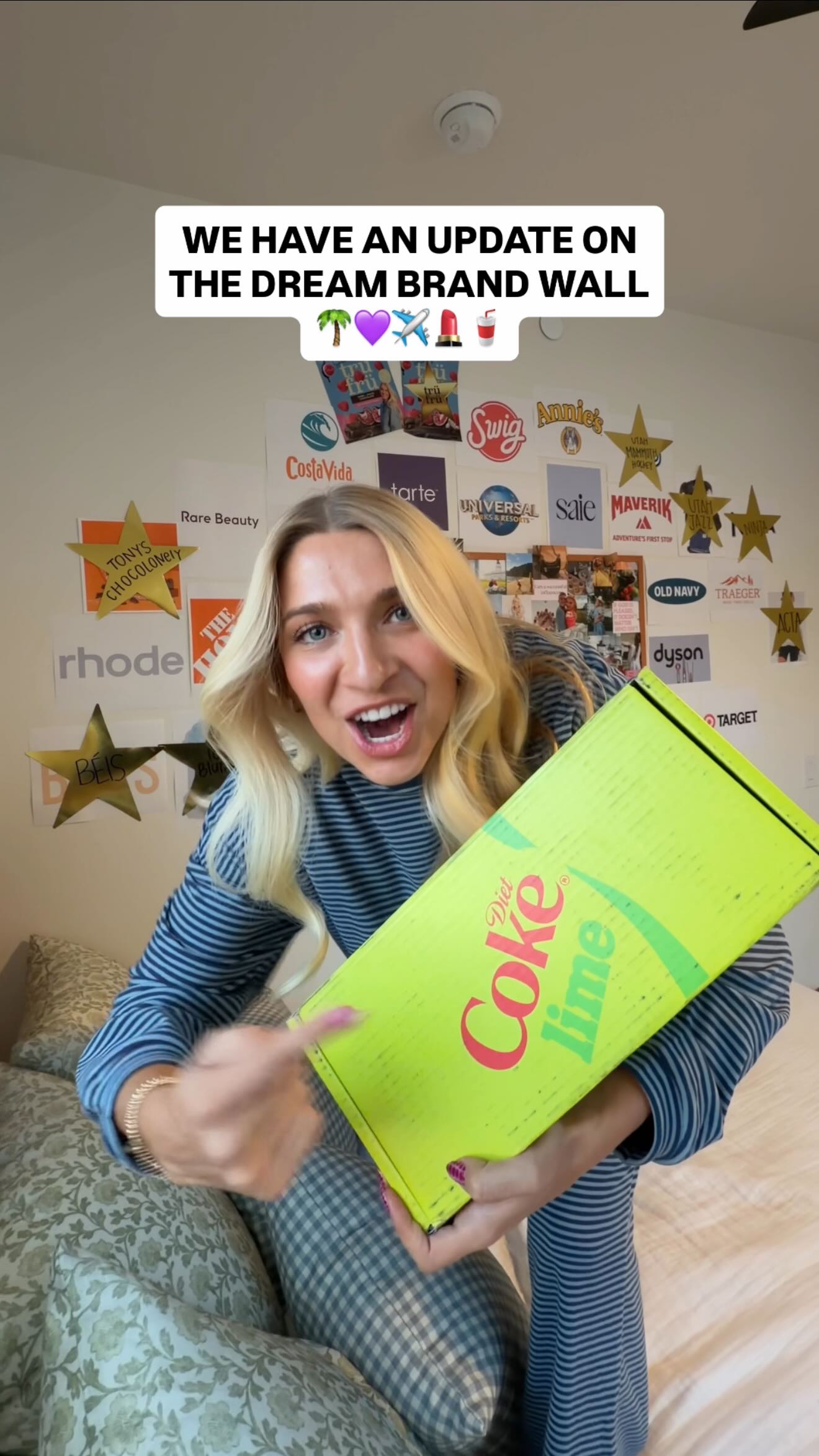 Instagram post by @sarah_sweeten_ for Diet Coke. Caption reads: WE ARE ONE STEP CLOSER TO GETTING ON THAT....