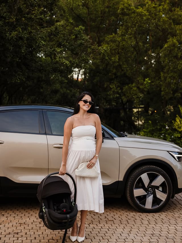 Instagram post by @natasha_joubert for Volvo Cars. Caption reads: [...] next chapter I get to step into with....
