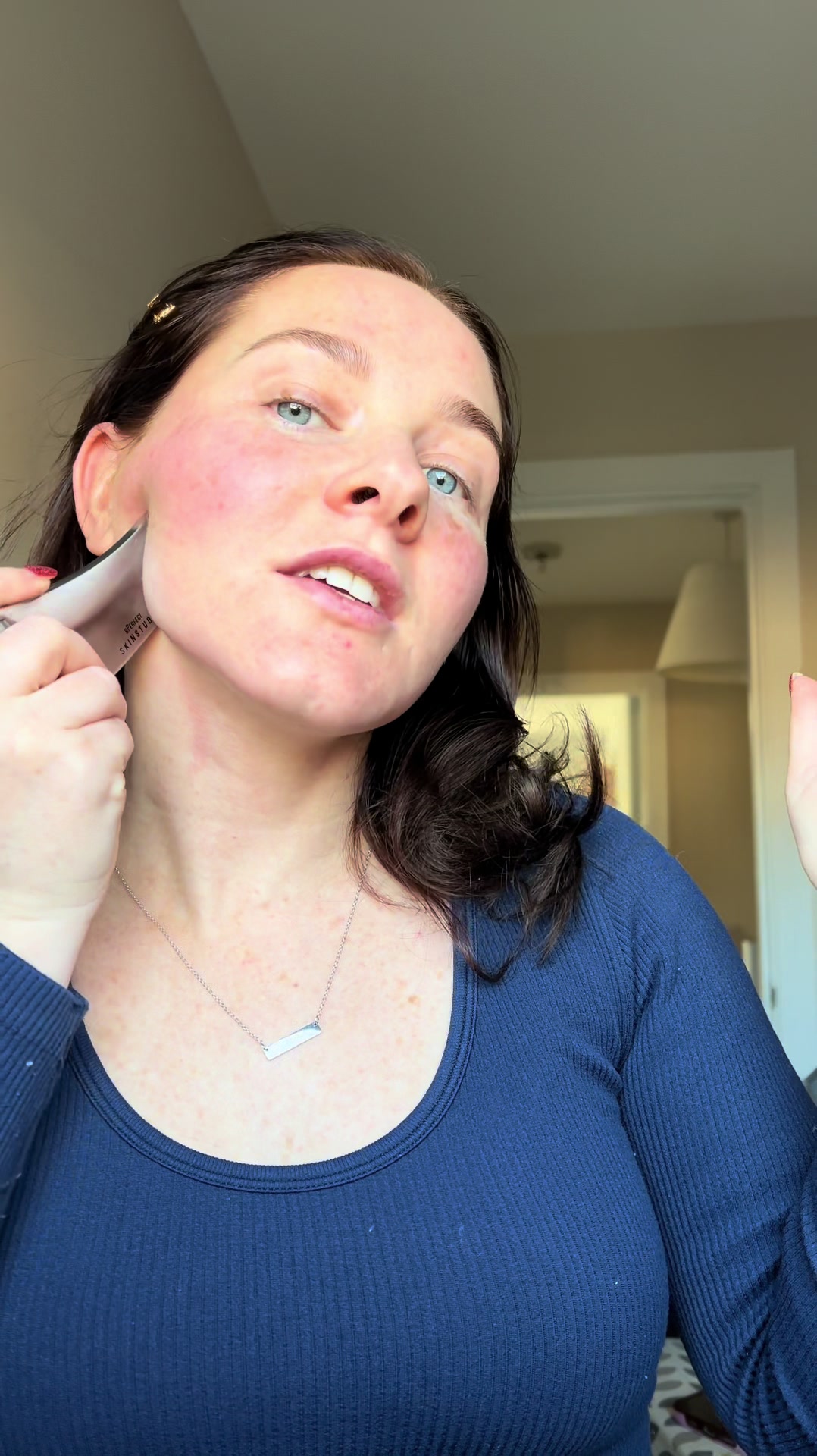 TikTok post by @lyndsay_butler for BPerfect Cosmetics. Caption reads: Free Gua Sha from @BPerfect Cosmetics when....