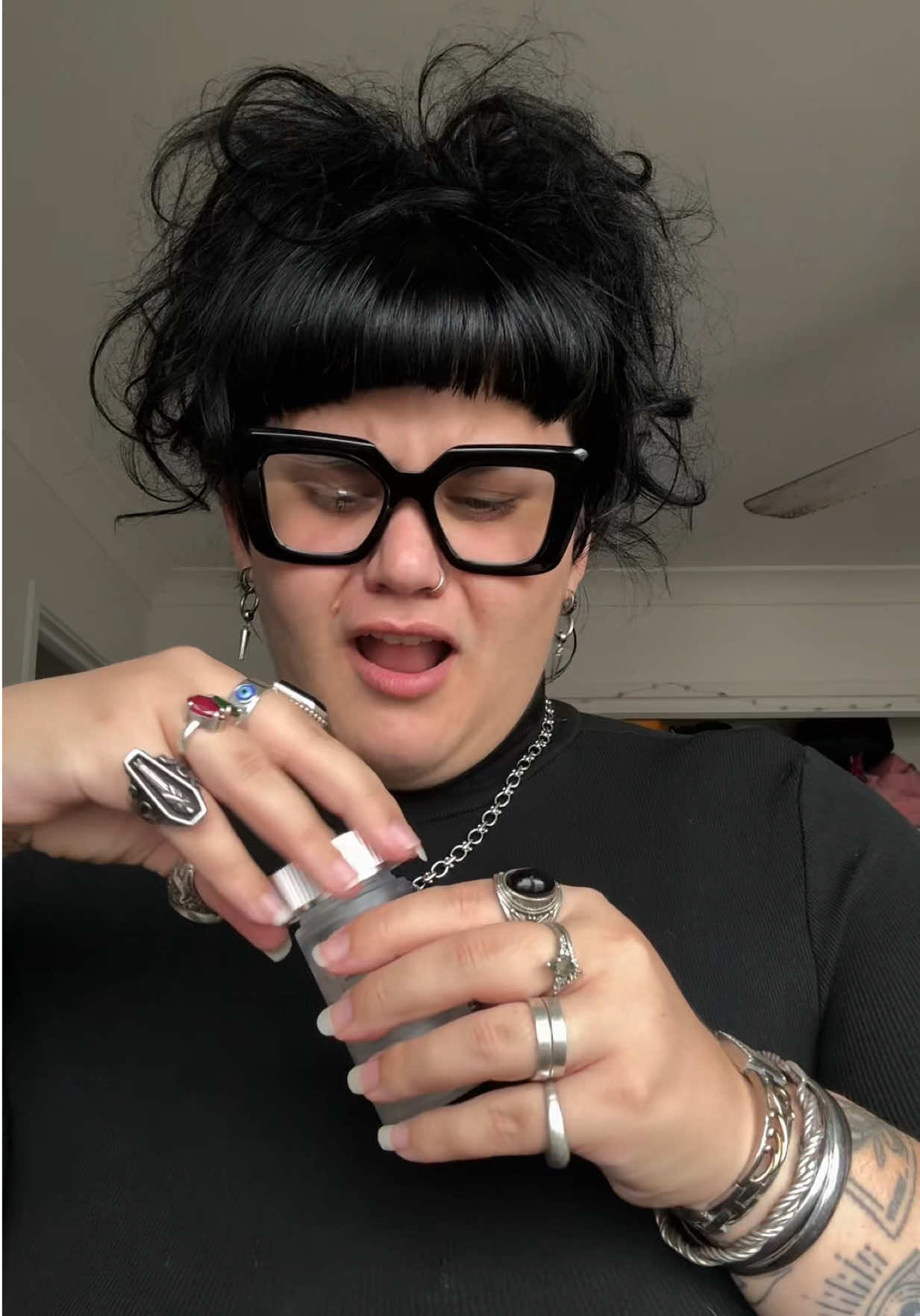 TikTok post by @auntyspooky for HAUA. Caption reads: [...] for the hydration cuties!!! @HEMEKO @HAUA....