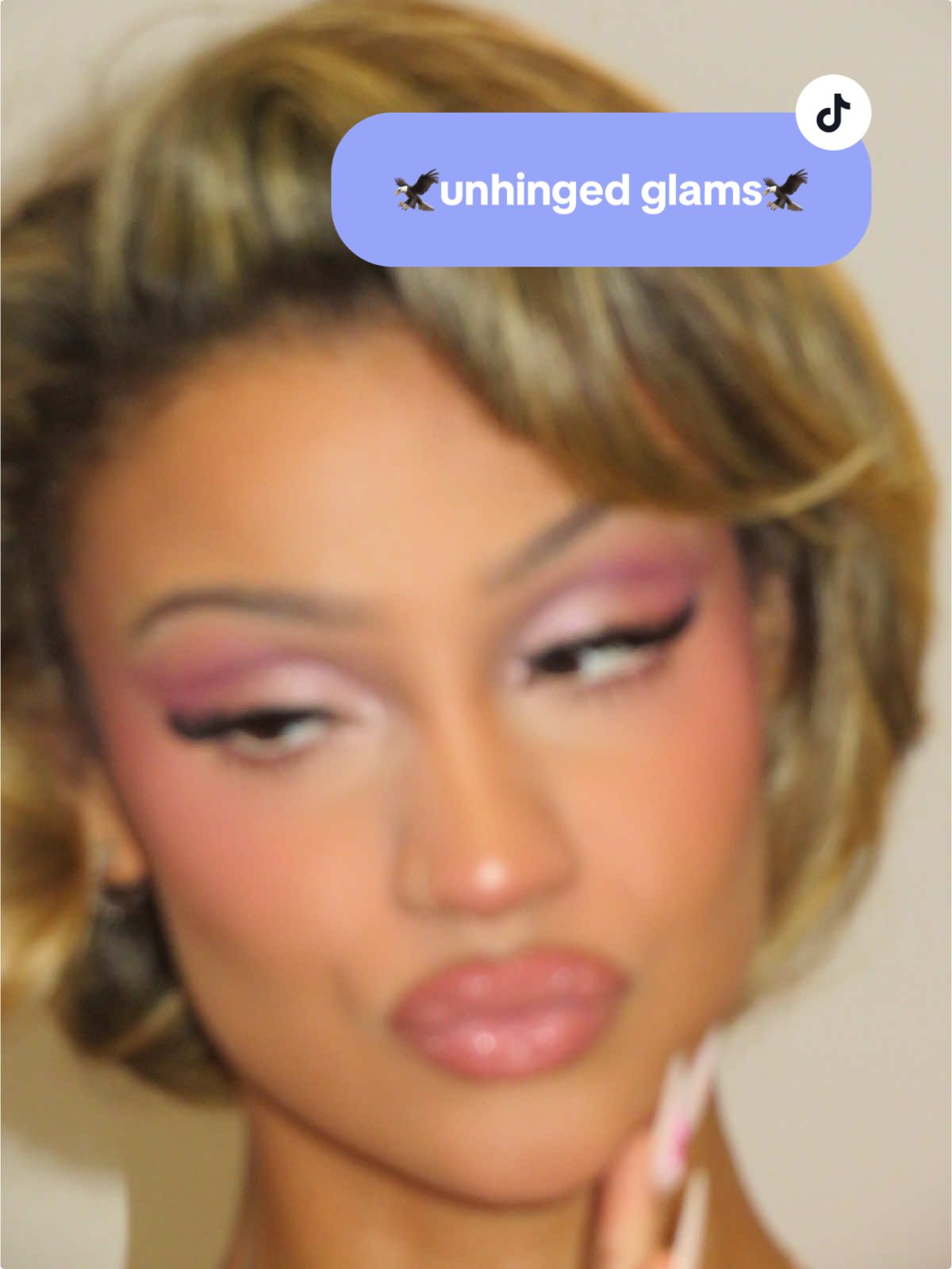 TikTok post by @mslanilawal for ONE SIZE BEAUTY. Caption reads: [...] seduction highlighter  @ONE SIZE BEAUTY....