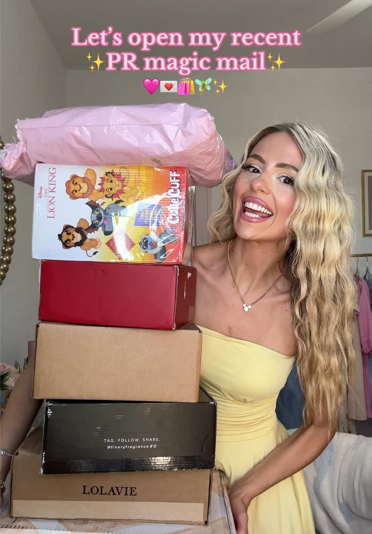 TikTok post by @emilyyyrosess for JOAH Beauty. Caption reads: So many PR goodies this week☺️✨🧚 Thank you to all....