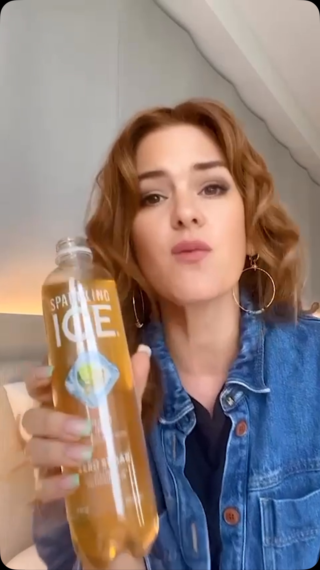 Instagram post by @islafisher for Sparkling Ice. Caption reads: You heard it straight from the source: Ginger Lime....