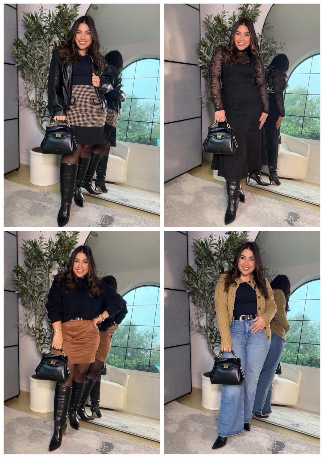 TikTok post by @the.mayra.lopez for Grace Karin US Shop. Caption reads: Four outfit inspo looks that feel classic,....