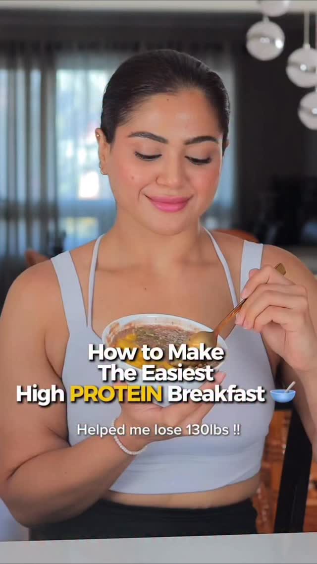 Instagram post by @gurishqkaur for Bigmuscles Nutrition. Caption reads: Best Balanced Breakfast for Fatloss....