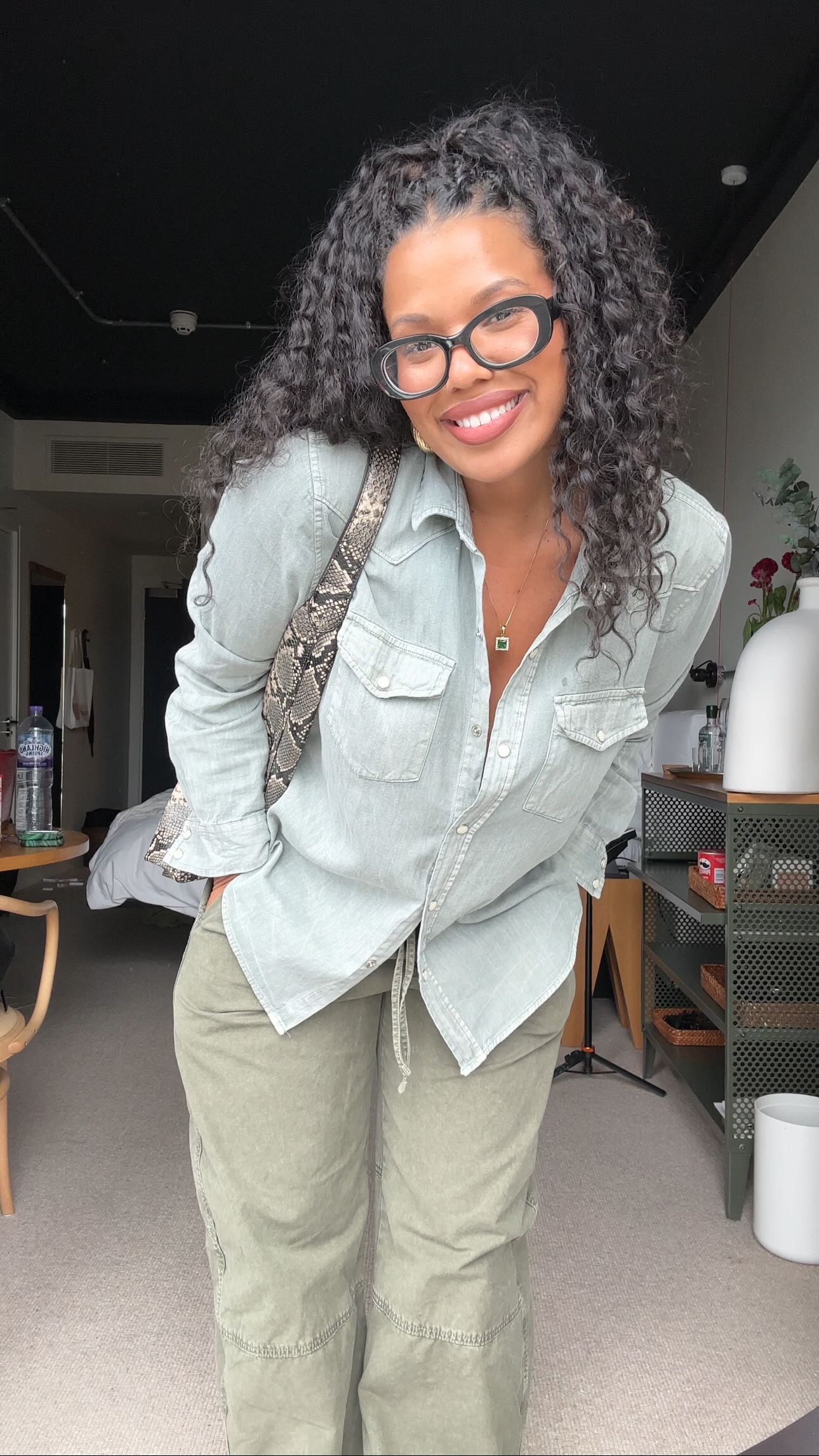 Instagram post by @tylauren for Jimmy Fairly. Caption reads: stopped by @jimmyfairly for new glasses, which is....