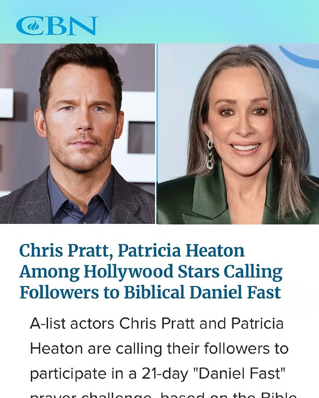 Instagram post by @patriciaheaton for Hallow. Caption reads: [...] to my &  @prattprattpratt collab with....