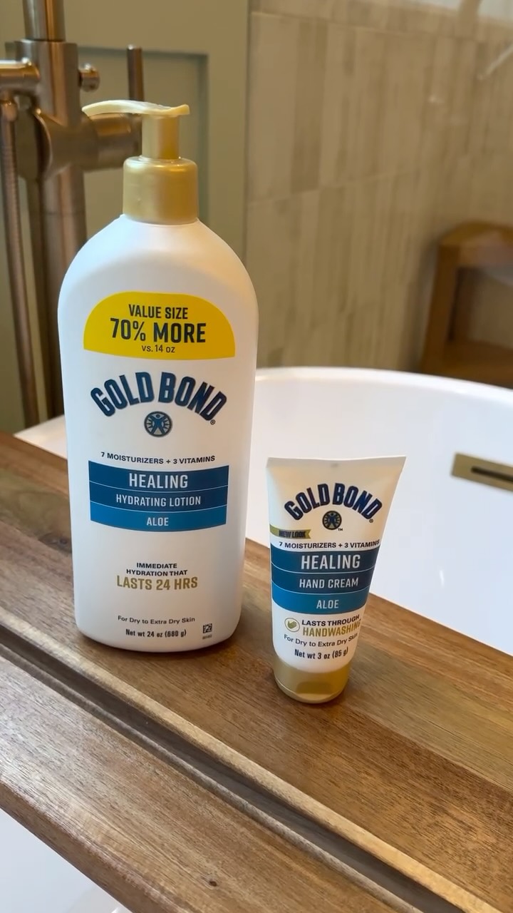 Instagram post by @theloriconway for Gold Bond. Caption reads: ✨ This mama’s hands have seen it all — from....