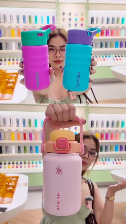 Instagram post by @yanizzles for AquaFlask. Caption reads: [...] so fun 💚

#RefreshTheSeason....