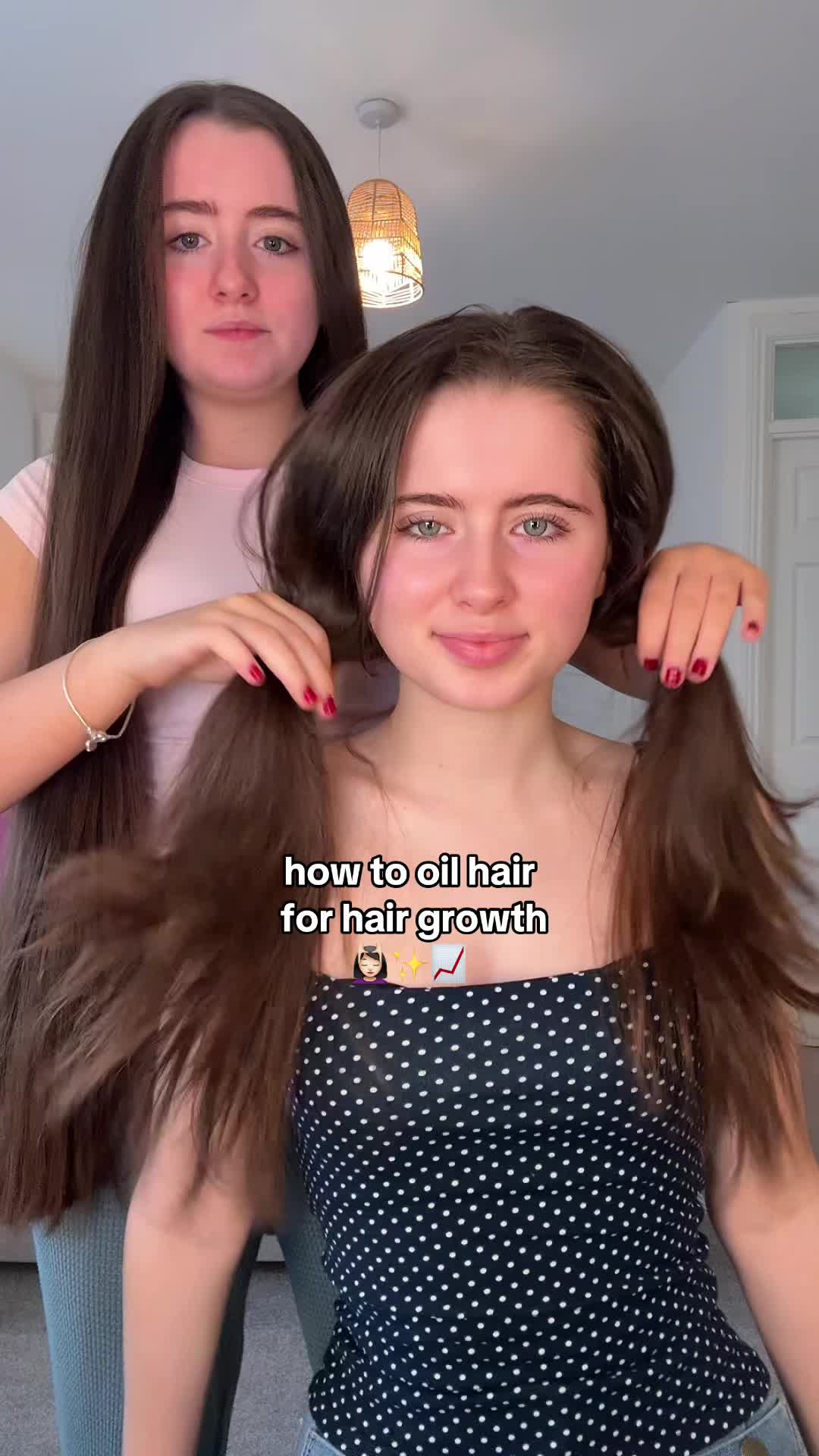 TikTok post by @aussie_wannabes for Hair Syrup. Caption reads: How to oil hair using @Hair Syrup....