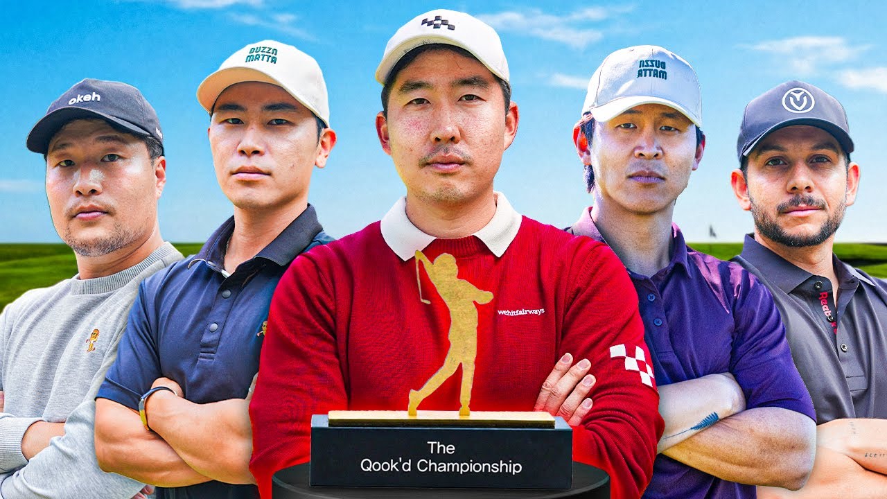 YouTube post by @SamHeungMin for Takomo Golf. Caption reads: The Qook'd Championship (Major).
